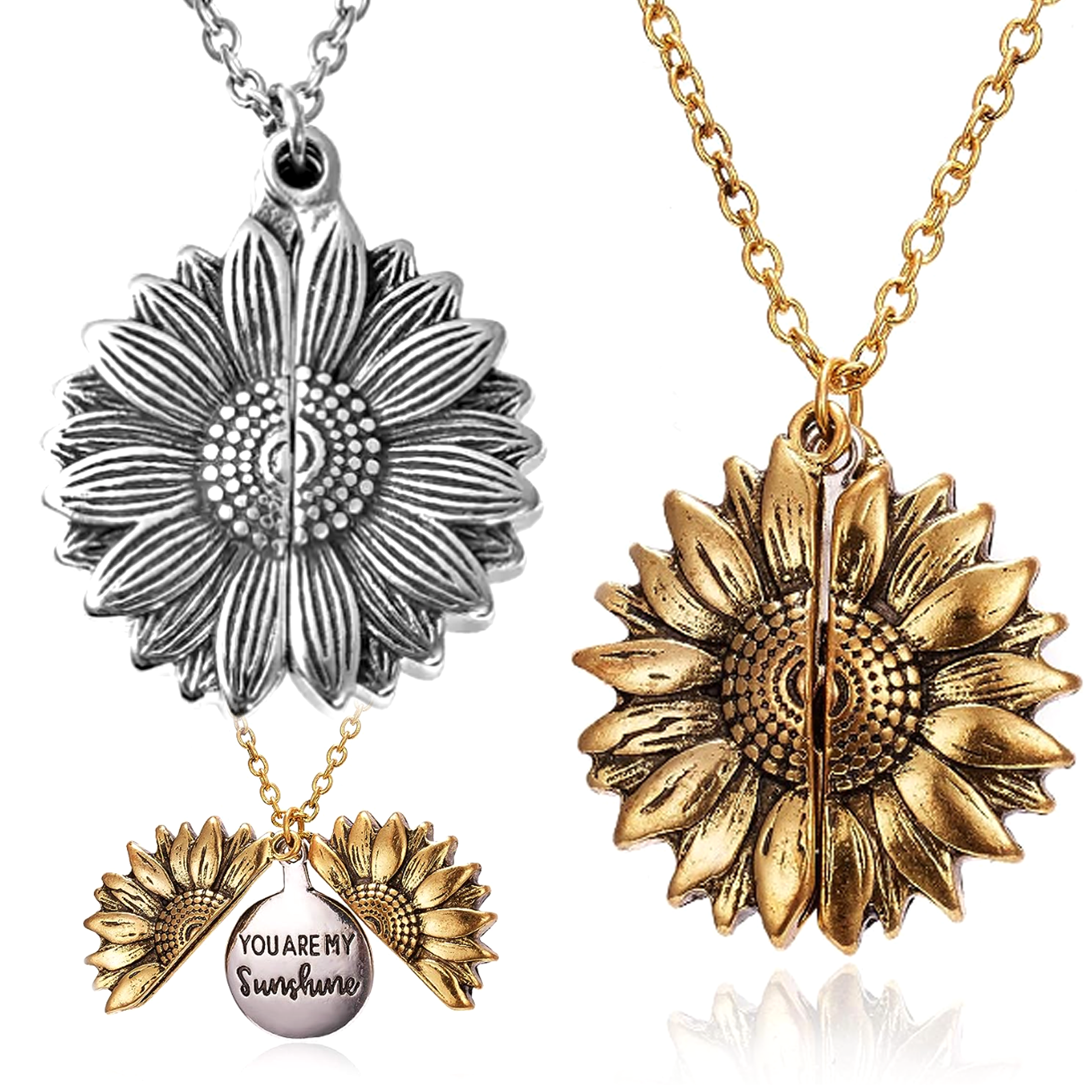 Stainless steel sunflower necklace new arrivals